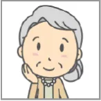 初老の女性イラスト